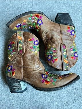 Old Gringo 10 B Sora Floral Western Cowboy Cowgirl ankle Boots